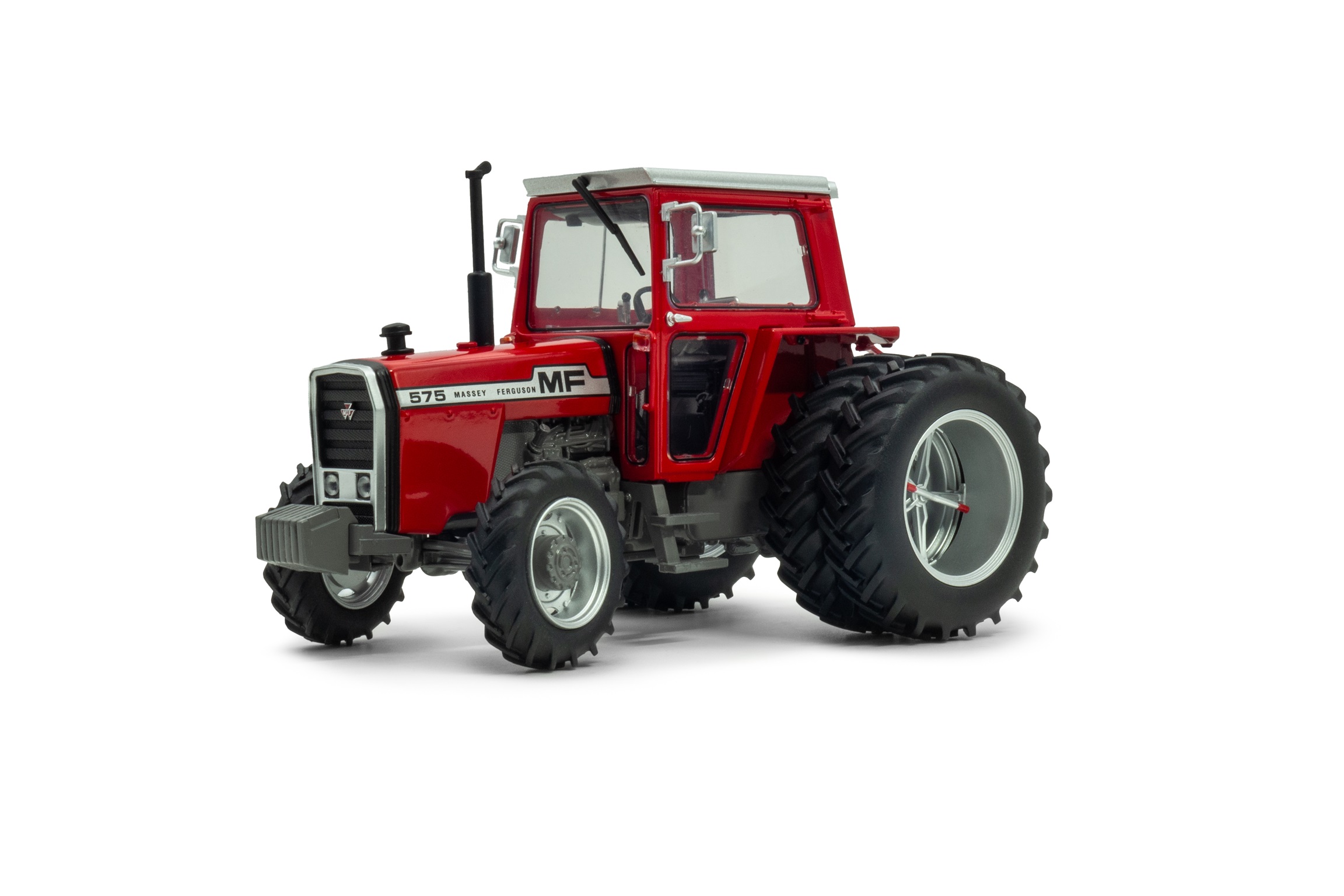 Massey Ferguson 575 4wd (Red cab) + Molcon Duals Limited Edition - 1:32